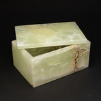 Rectangular Mexican Onyx Box // Green // 3lbs