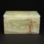 Rectangular Mexican Onyx Box // Green // 3lbs