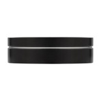 One Line Steel Ring // 7MM // Black (8)