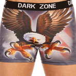 Bald Eagle Printed Boxer // Red + White + Blue (X-Large)