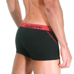 Side Striped Boxer // Black + Red (S)