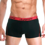 Side Striped Boxer // Black + Red (XL)