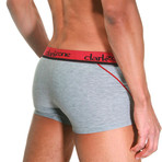 Side Striped Boxer // Gray + Red (M)