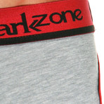 Side Striped Boxer // Gray + Red (M)