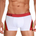 Side-Lined Boxers // White (X-Large)