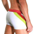 Side-Lined Boxers // White (X-Large)