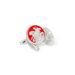 St George and the Dragon Cufflinks // Red + Gold