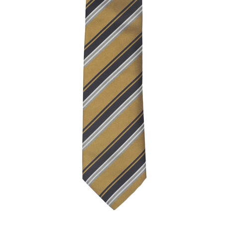 Borelli // Stripped Tie // Brown + Yellow