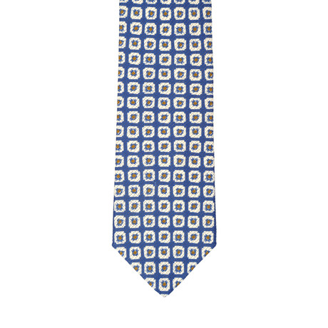 Abstract Tile Tie // Blue