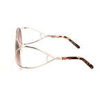 CE124S 043 Sunglasses // Silver + Brown Marble