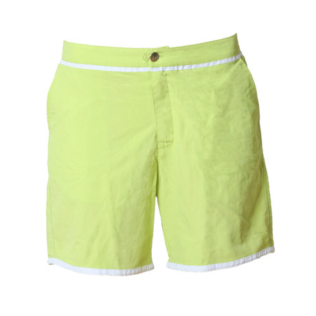 Madras Swim Trunks // Neon Yellow (XS)