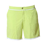 Madras Swim Trunks // Neon Yellow (2XL)