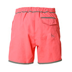 Madras Swim Trunks // Coral (2XL)