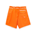 Madras Swim Trunks // Orange + White (XL)