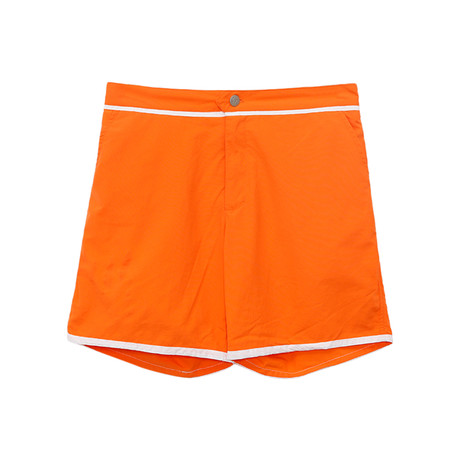 Madras Swim Trunks // Orange + White (XS)