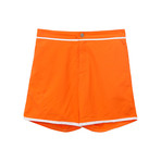 Madras Swim Trunks // Orange + White (XL)