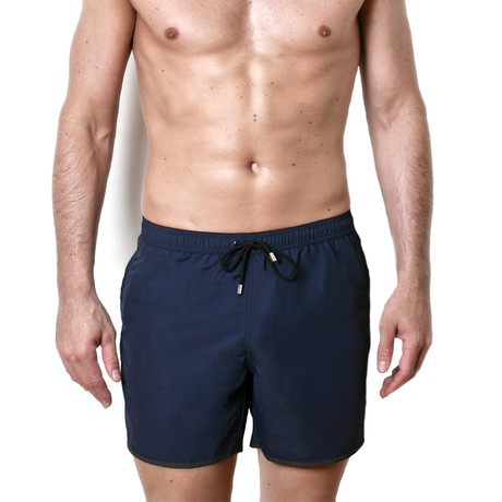 Paris Beach Swim Trunks // Blue Marine (XS)