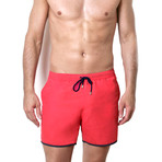 Paris Beach Swim Trunks // Red (S)