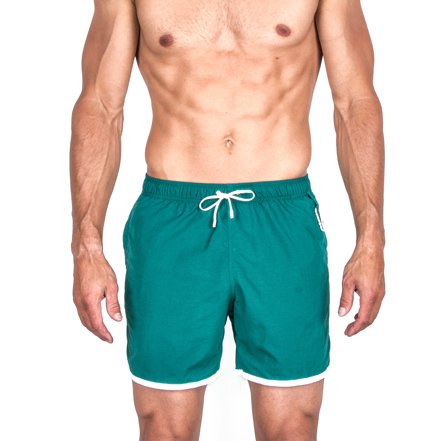 dark green swim trunks