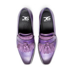 Nerone Exclusive Fringe Moccasin // Calf Crust Violet (Euro: 48)