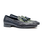 Claudio Exclusive Tassel Moccasin // Blue + Green (Euro: 41)