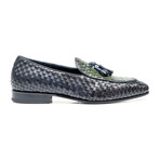 Claudio Exclusive Tassel Moccasin // Blue + Green (Euro: 41)