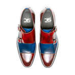 D'Annunzio Double Buckle // Red + Blue (Euro: 41)