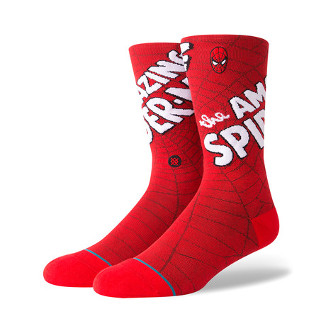 Amazing Spiderman Socks // Red (M)
