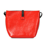 Leather Bucket Bag // Red