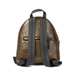 Leather Backpack // Olive + Brown