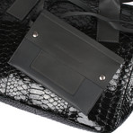 Python Handbag + Strap // Black