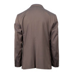 Wool Double Breasted Slim + Trim Fit Suit // Brown (Euro: 50)