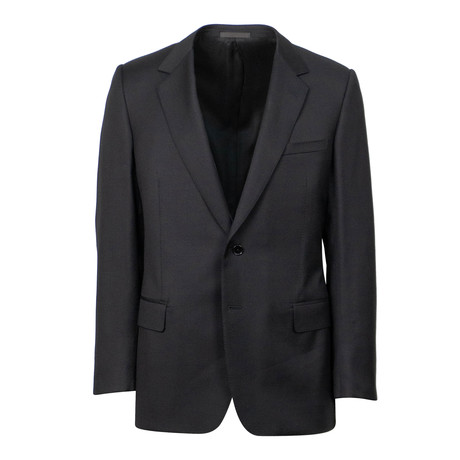 Caruso // Wool 2 Button Athletic Fit Suit // Black (US: 44S)