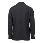 Wool Blend 3 Roll 2 Button Slim Fit Suit // Black (Euro: 50)