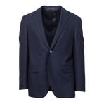 Wool Striped 2 Button Classic Fit Suit // Blue (US: 44S)