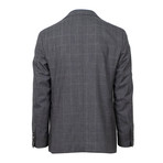 Check Wool 3 Roll 2 Button Slim + Trim Fit Suit // Gray (US: 44S)
