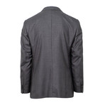 Herringbone Cashmere Double Breasted Slim Fit Suit // Gray (Euro: 44S)