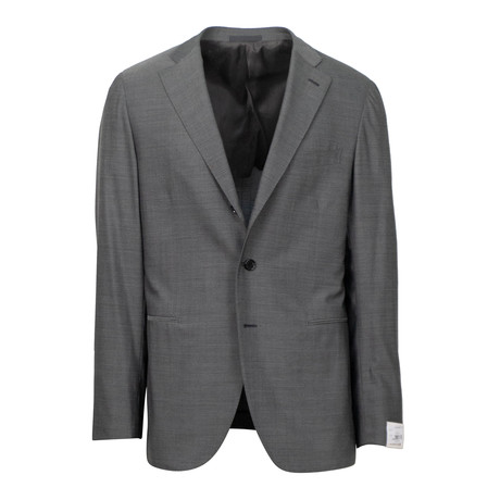 Wool 3 Roll 2 Button Slim Fit Suit V2 // Gray (Euro: 44S)