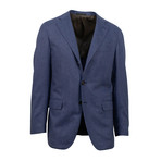 Striped Wool 3 Button Suit // Blue (Euro: 50)
