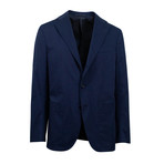 Cotton Blend 3 Roll 2 Button Suit // Blue (Euro: 44S)
