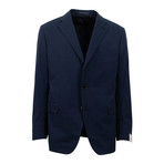 Cotton 3 Roll 2 Button Slim Fit Suit // Blue (Euro: 44S)