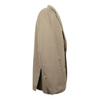 3 Button Slim Fit Cotton Suit // Tan (Euro: 44S)