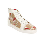 Louis Kraft Logo PVC Hi-Top Sneakers  // Beige (Euro: 39)