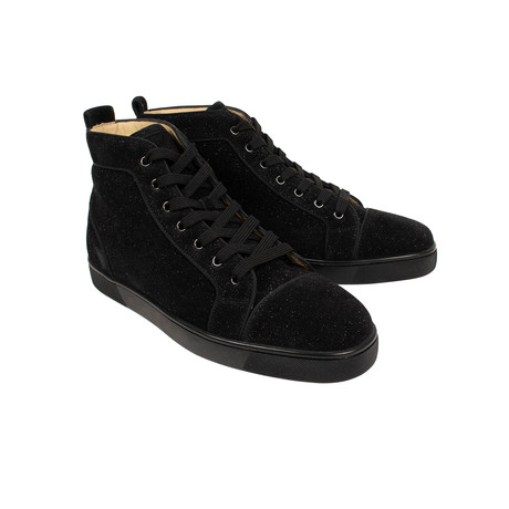 Suede Orlato Hi-Top Sneakers  // Black (Euro: 39)