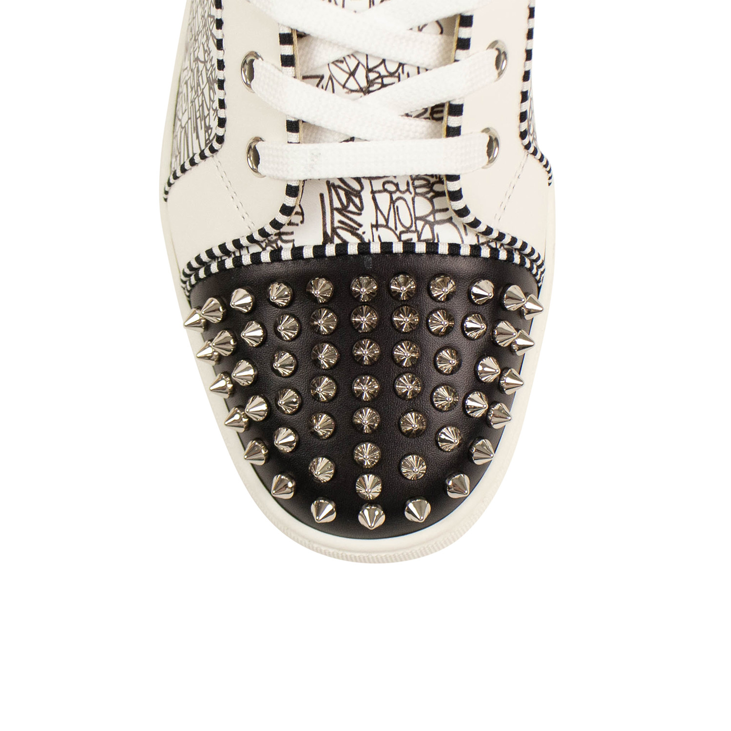 Lou Spikes Orlato Sneakers // Black + White (Euro: 41