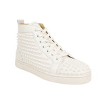 Men's Louis Spikes Calfskin Sneakers // White (Euro: 39)