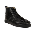 Louis Spikes Calfskin Sneakers  // Black (Euro: 39)