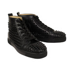 Louis Spikes Calfskin Sneakers  // Black (Euro: 39)