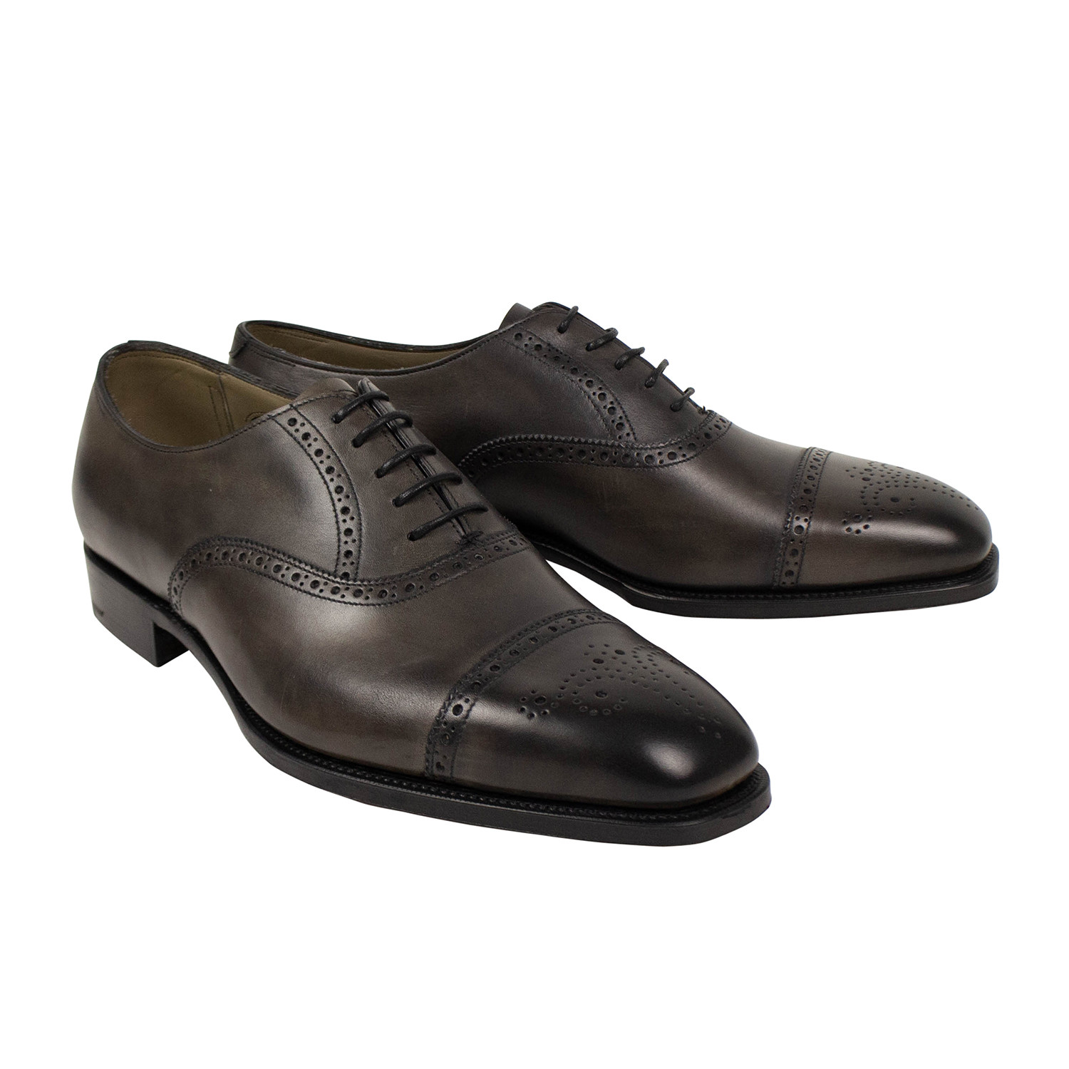 Edward Green // Asquith Leather Lace Up Dress Shoes // Gray (US: 8 ...
