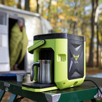 COFFEEBOXX Jobsite Coffee Maker + 16oz Coffee Tumbler // Hi Viz Green